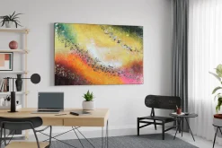 XXL Öl Gemälde 'Bunte Galaxien' | Handgemaltes Unikat