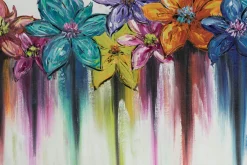 XXL Öl Gemälde 'Buntes Blumenbouquet' | Handgemaltes Unikat