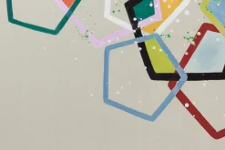 XXL Öl Gemälde 'Buntes Formenspiel' | Handgemaltes Unikat