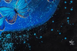 XXL Öl Gemälde 'Butterfly Blues' | Handgemaltes Unikat