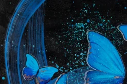 XXL Öl Gemälde 'Butterfly Blues' | Handgemaltes Unikat