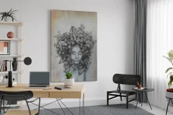 XXL Öl Gemälde 'Butterfly Crown' | Handgemaltes Unikat