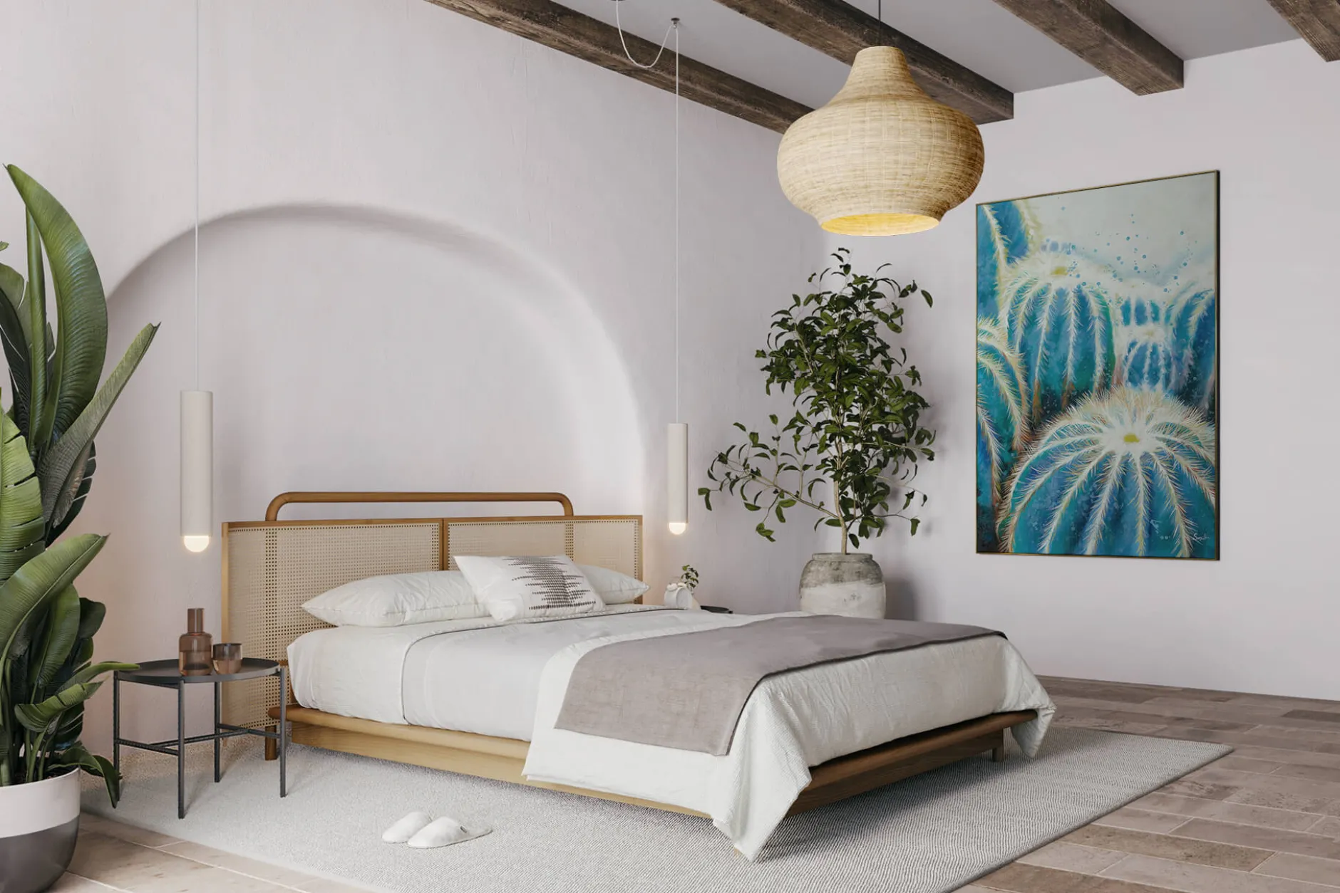 XXL Öl Gemälde 'Cacti Love' | Handgemaltes Unikat