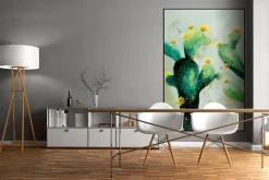 XXL Öl Gemälde 'Cactus Abloom' | Handgemaltes Unikat