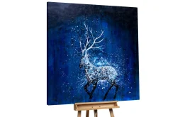 XXL Öl Gemälde 'Cerf Magique' | Handgemaltes Unikat