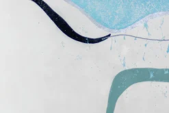 XXL Öl Gemälde 'Cerulean Glitz' | Handgemaltes Unikat