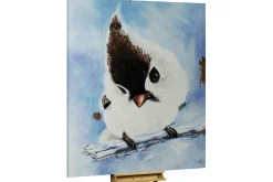 XXL Öl Gemälde 'Charming Bird' | Handgemaltes Unikat