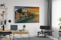 XXL Öl Gemälde 'City Glow' | Handgemaltes Unikat