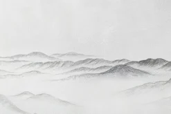 XXL Öl Gemälde 'Cloudy Mountains' | Handgemaltes Unikat