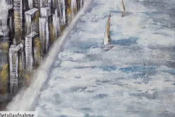 XXL Öl Gemälde 'Coastlined' | Handgemaltes Unikat