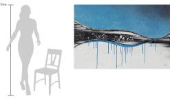 XXL Öl Gemälde 'Cold Nighttime' | Handgemaltes Unikat