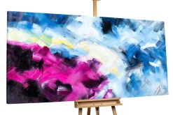XXL Öl Gemälde 'Colorful Blur' | Handgemaltes Unikat