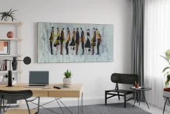 XXL Öl Gemälde 'Colorful Company' | Handgemaltes Unikat