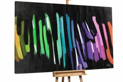 XXL Öl Gemälde 'Colorful Darkness' | Handgemaltes Unikat