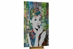 XXL Öl Gemälde 'Colourful Audrey' | Handgemaltes Unikat