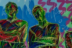 XXL Öl Gemälde 'Colourful Band' | Handgemaltes Unikat