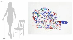 XXL Öl Gemälde 'Colourful Leopard' | Handgemaltes Unikat