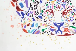 XXL Öl Gemälde 'Colourful Leopard' | Handgemaltes Unikat