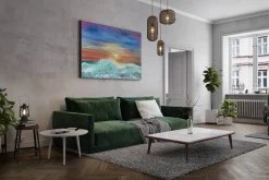 XXL Öl Gemälde 'Colourful Ocean' | Handgemaltes Unikat