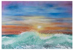 XXL Öl Gemälde 'Colourful Ocean' | Handgemaltes Unikat