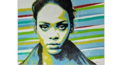 XXL Öl Gemälde 'Colourful Rihanna' | Handgemaltes Unikat