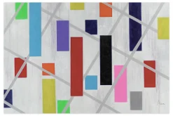 XXL Öl Gemälde 'Colourful Shapes' | Handgemaltes Unikat