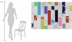 XXL Öl Gemälde 'Colourful Shapes' | Handgemaltes Unikat