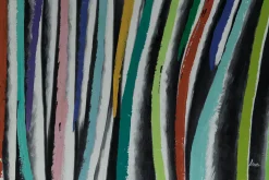 XXL Öl Gemälde 'Colourful Zebra' | Handgemaltes Unikat