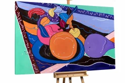 XXL Öl Gemälde 'Colours of Bossa Nova' | Handgemaltes Unikat