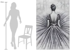XXL Öl Gemälde 'Composed Ballerina' | Handgemaltes Unikat
