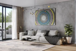 XXL Öl Gemälde 'Concentric Colors' | Handgemaltes Unikat