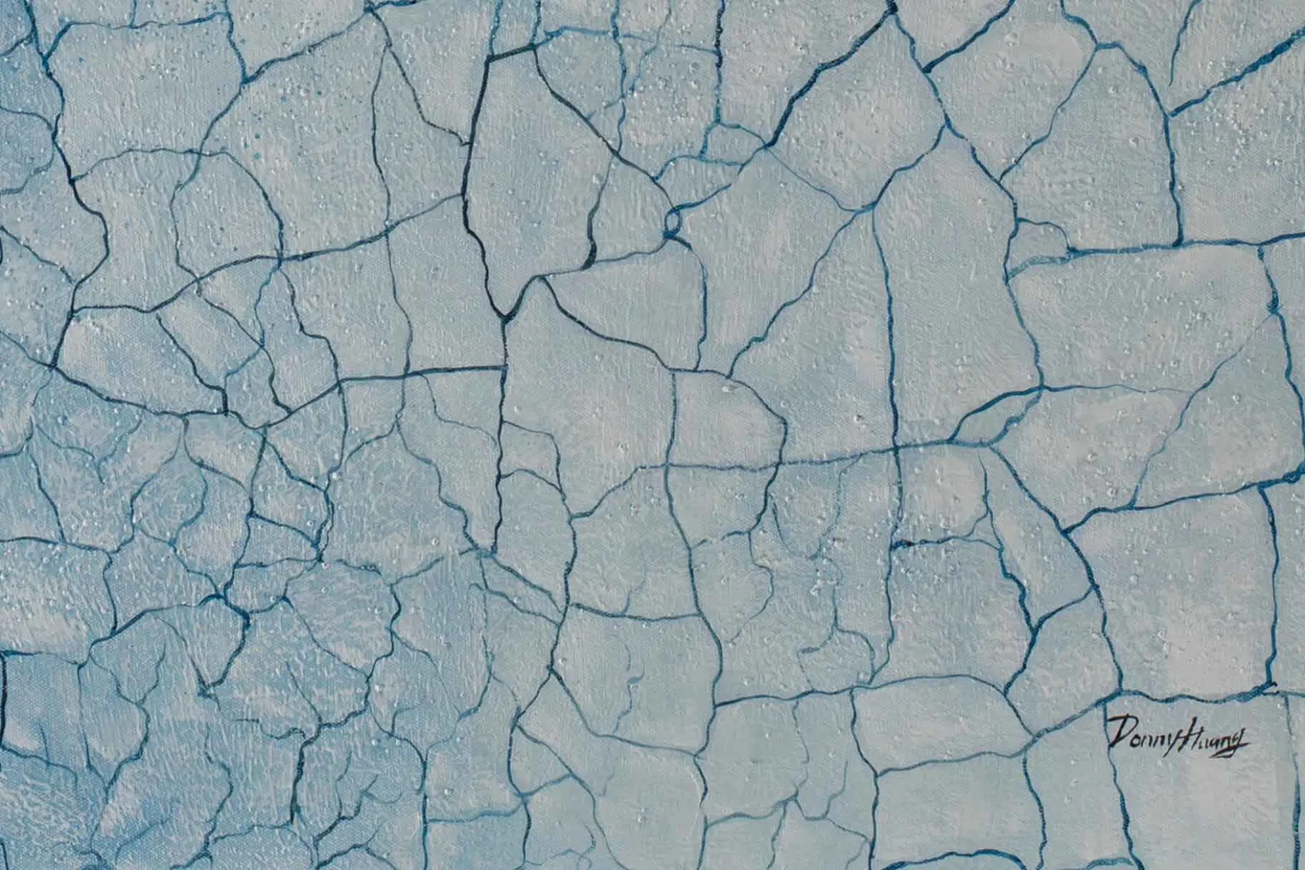 XXL Öl Gemälde 'Cracking Ice' | Handgemaltes Unikat