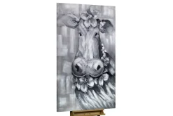 XXL Öl Gemälde 'Crowned Cow' | Handgemaltes Unikat