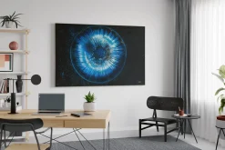 XXL Öl Gemälde 'Dark Blue Iris' | Handgemaltes Unikat
