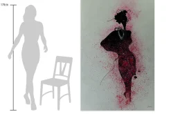 XXL Öl Gemälde 'Dark Diva' | Handgemaltes Unikat