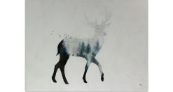 XXL Öl Gemälde 'Deer's Soul' | Handgemaltes Unikat