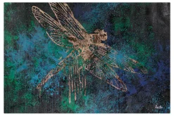 XXL Öl Gemälde 'Delicate Dragonfly' | Handgemaltes Unikat