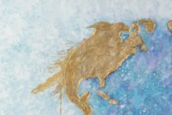 XXL Öl Gemälde 'Der goldene Planet' | Handgemaltes Unikat