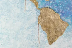 XXL Öl Gemälde 'Der goldene Planet' | Handgemaltes Unikat