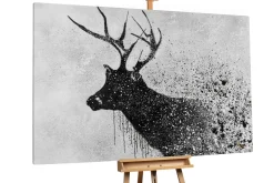 XXL Öl Gemälde 'Der letzte Hirsch' | Handgemaltes Unikat