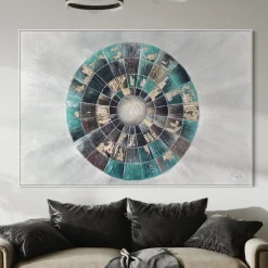 XXL Öl Gemälde 'Der Zirkel' | Handgemaltes Unikat