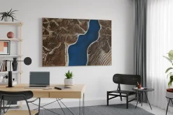 XXL Öl Gemälde 'Desert River' | Handgemaltes Unikat