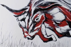 XXL Öl Gemälde 'Dia-Bull-o' | Handgemaltes Unikat
