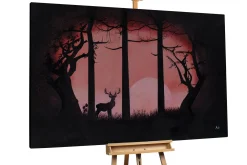 XXL Öl Gemälde 'Dämmerung im Wald' | Handgemaltes Unikat