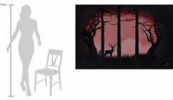 XXL Öl Gemälde 'Dämmerung im Wald' | Handgemaltes Unikat