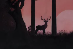 XXL Öl Gemälde 'Dämmerung im Wald' | Handgemaltes Unikat