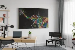 XXL Öl Gemälde 'Ecstatic Elephant' | Handgemaltes Unikat