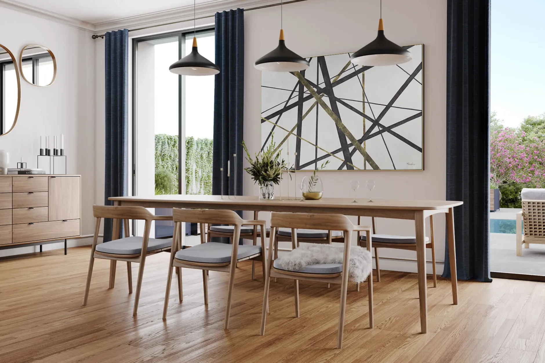XXL Öl Gemälde 'Elegantes Spinnennetz' | Handgemaltes Unikat