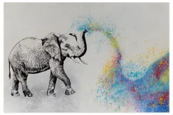 XXL Öl Gemälde 'Elephant Joy' | Handgemaltes Unikat