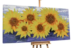 XXL Öl Gemälde 'Emblem der Sonne' | Handgemaltes Unikat